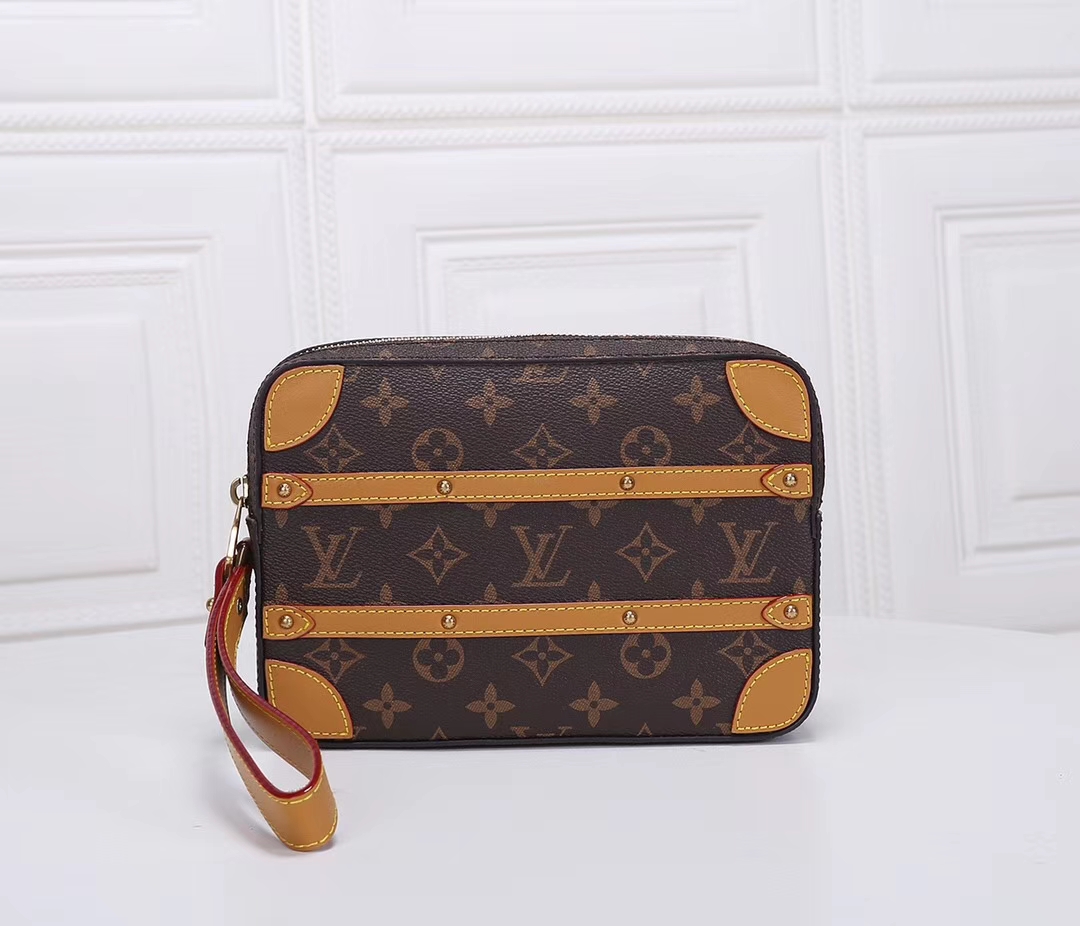 包包 路易威登 老花经典系列 lv老花手拿包 男女生都可驾驭 品牌