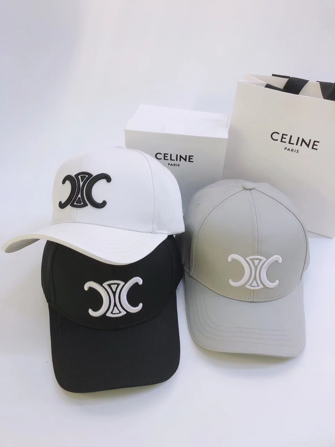 ID.189716|Hat-22021605-mix-l|CELINE正品款遮陽帽多色選